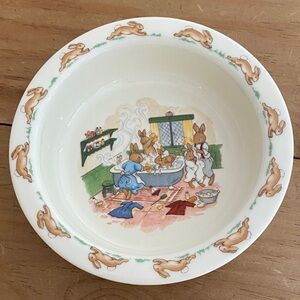 Royal Doulton Bunnykins Bowl with Red Logo